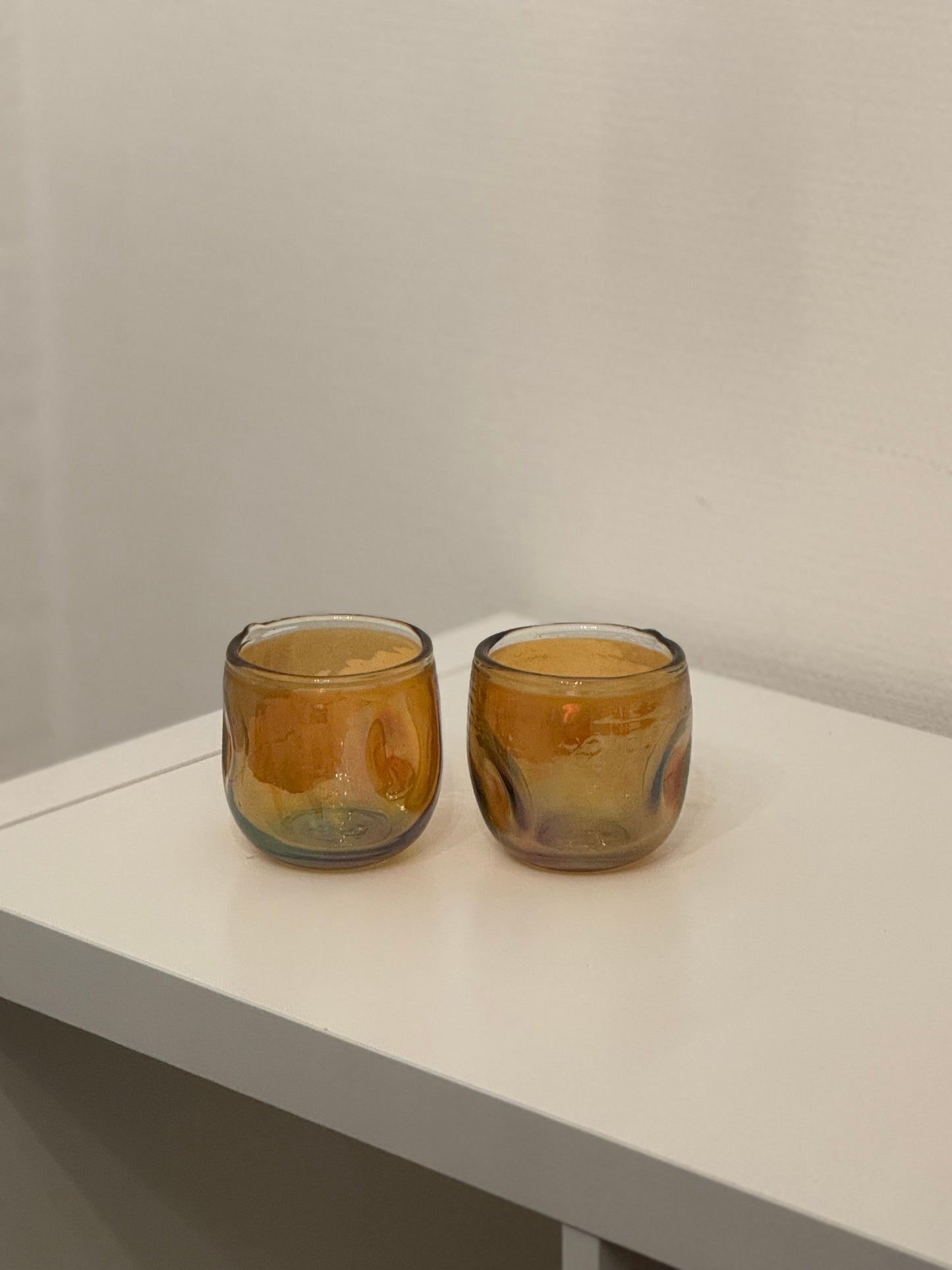 Glass tealight holders