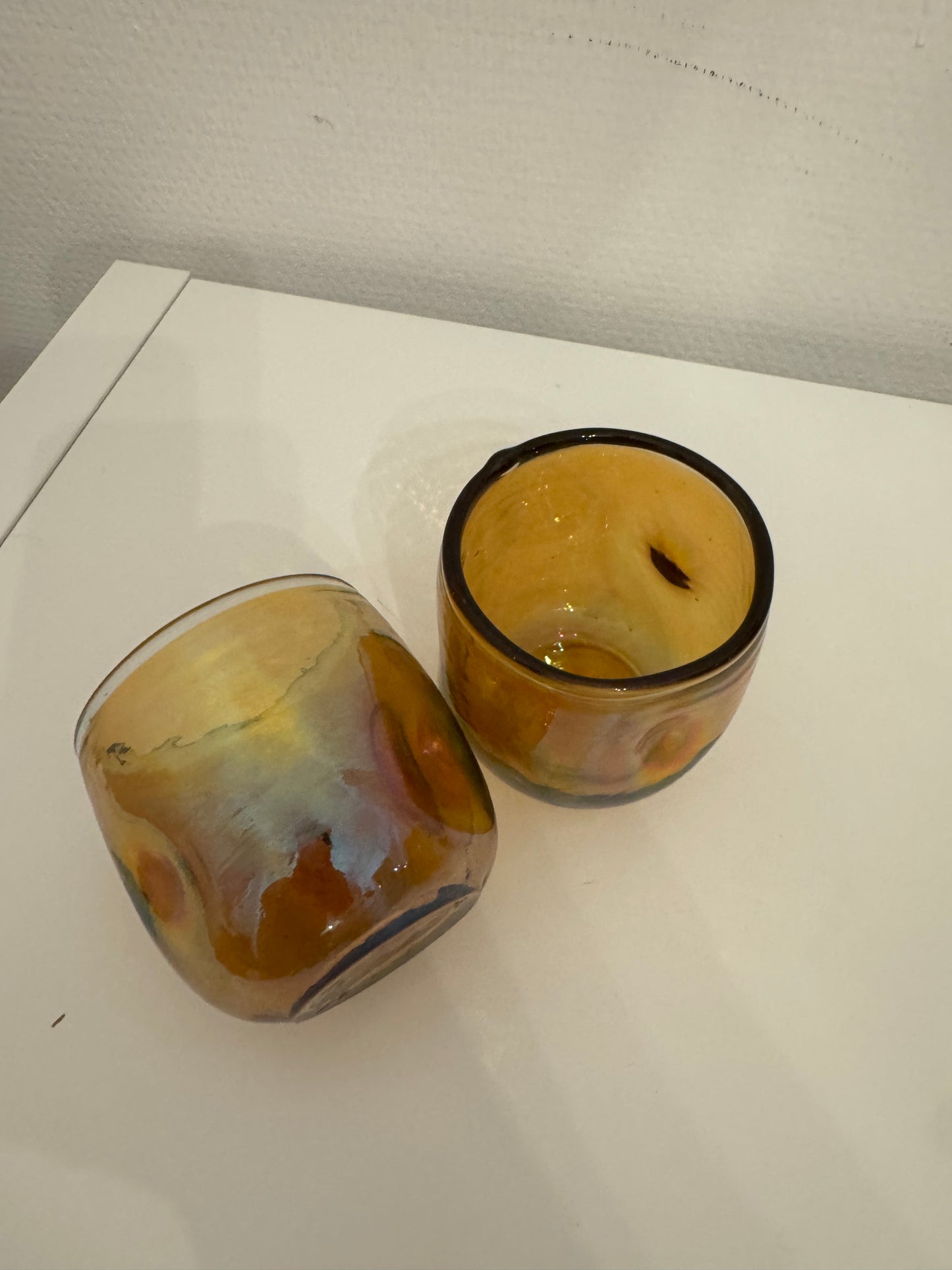 Glass tealight holders